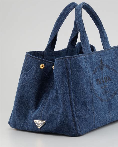 prada blue tote|prada denim tote.